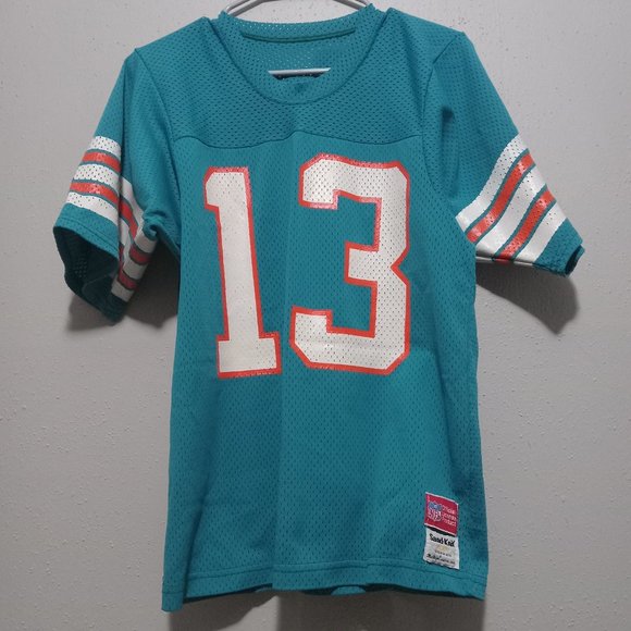 Vintage 80s Miami Dolphins Dan Marino NFL Sand-Knit Macregor Made in USA Jersey - Picture 1 of 4
